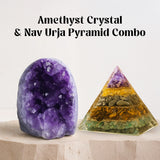 Combo Amethyst Crystal & Nav Urja Pyramid