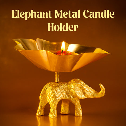 Elephant Metal Candle Holder