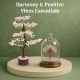 Harmony & Positive Vibes Essentials Combo (Rose Quartz Tree+Dome Crystal Tree)