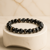 KS Shani Sade Sati Kit (Pyrite Bracelet, Kuber Stone Box, Sulemani Hakik Bracelet, Pyrite Ganesha, Pyrite Base GomtiChakra Pyramid, Black Tourmaline Anklet)