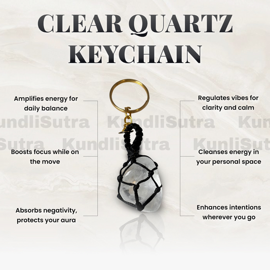 Clear Quartz Keychain