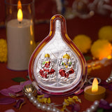 Silver Leaf Lakshmi Ganesh Stand