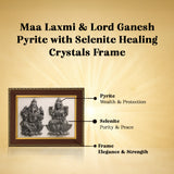 Laxmi Ganesh Pyrite Selenite frame